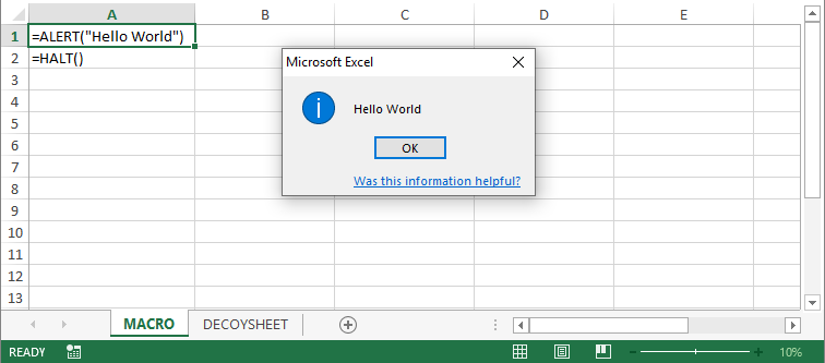 Excel 4.0 Macros - So hot right now...